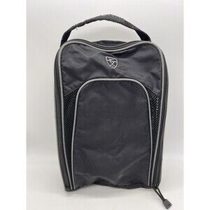 Vtg Nike Golf Shoe Bag Handle Zipper Closure Mesh Canvas Bag Sports Streetwear